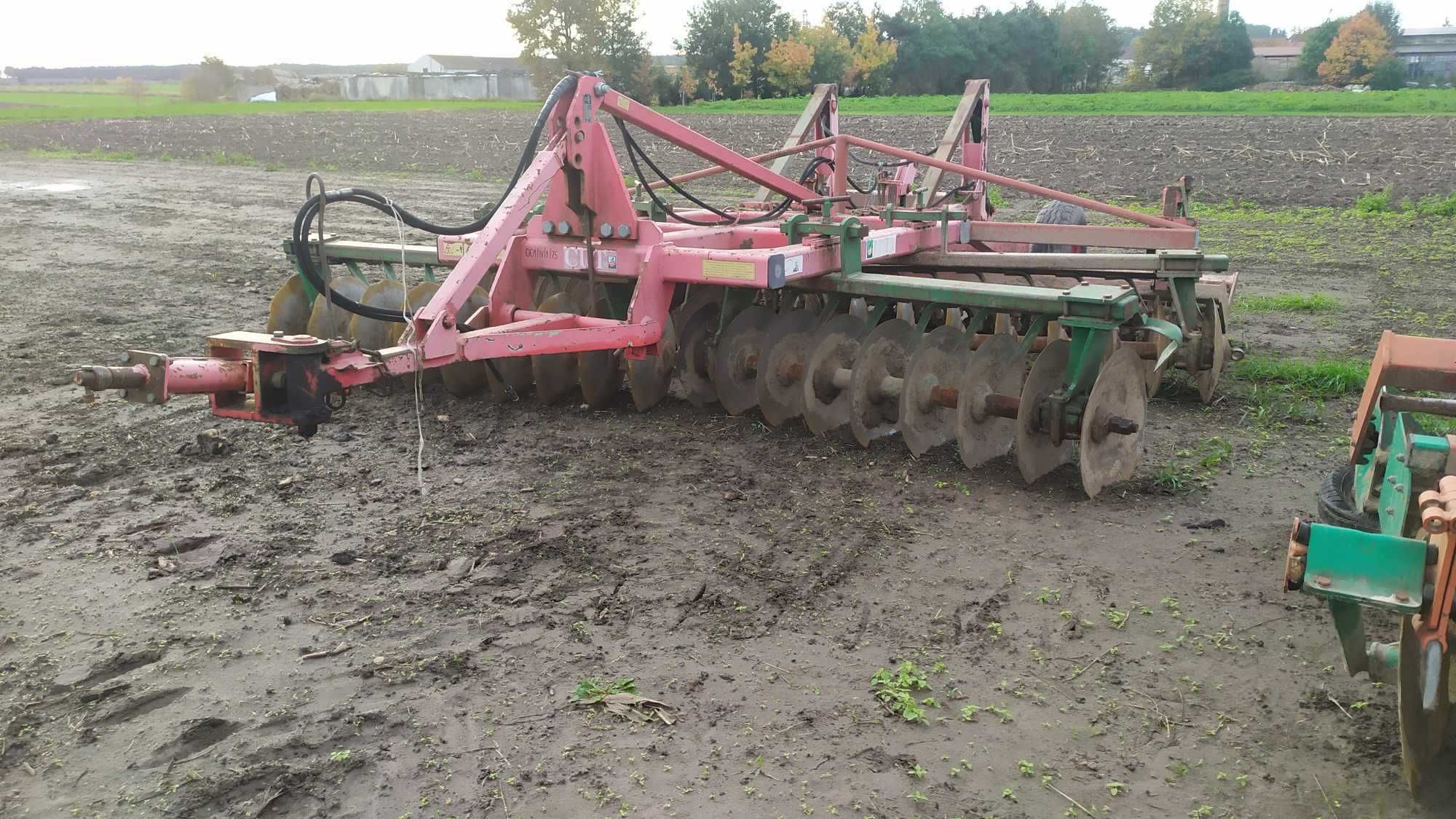 Brona talerzowa Unia CUT 4.0m wózek i Agregat talerzowy Agro-masz AT30