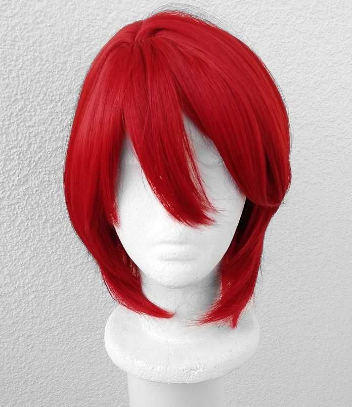 Krótka czerwona peruka cosplay wig Suou Tsukasa Ensemble Stars