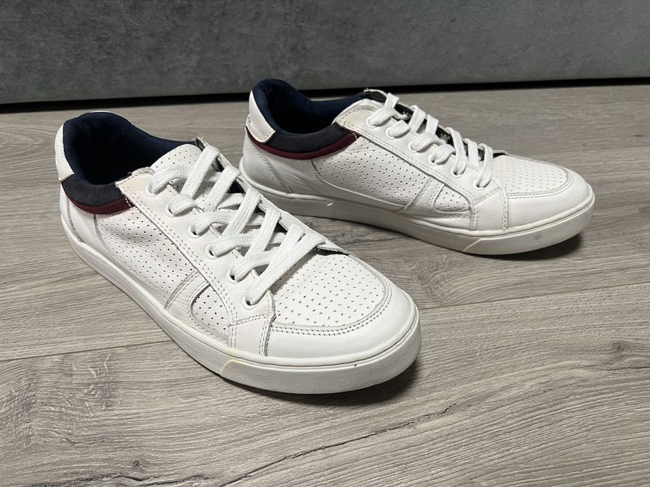 Polo wear білі чоловічі кеди, кросівки з перфорацією, р. 41,5