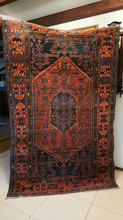 Stary perski dywan wełniany Hamadan 134/208