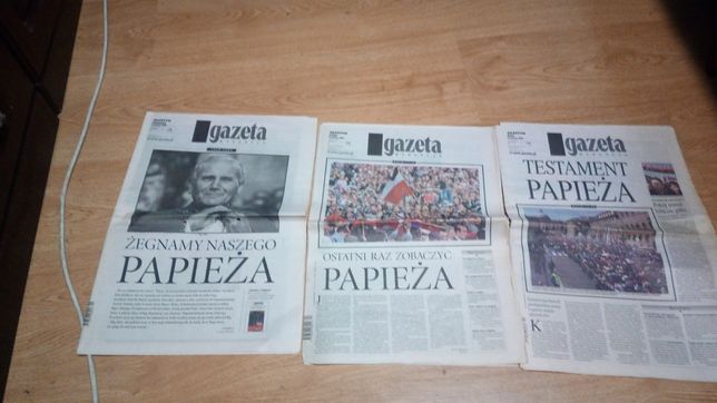 13. ,,Gazeta Wyborcza" z 4-6.04.2005 stare gazety