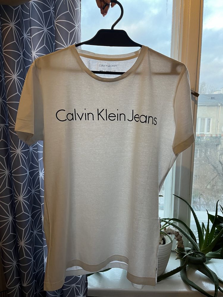 koszulka biała Calvin Klein Jeans CK