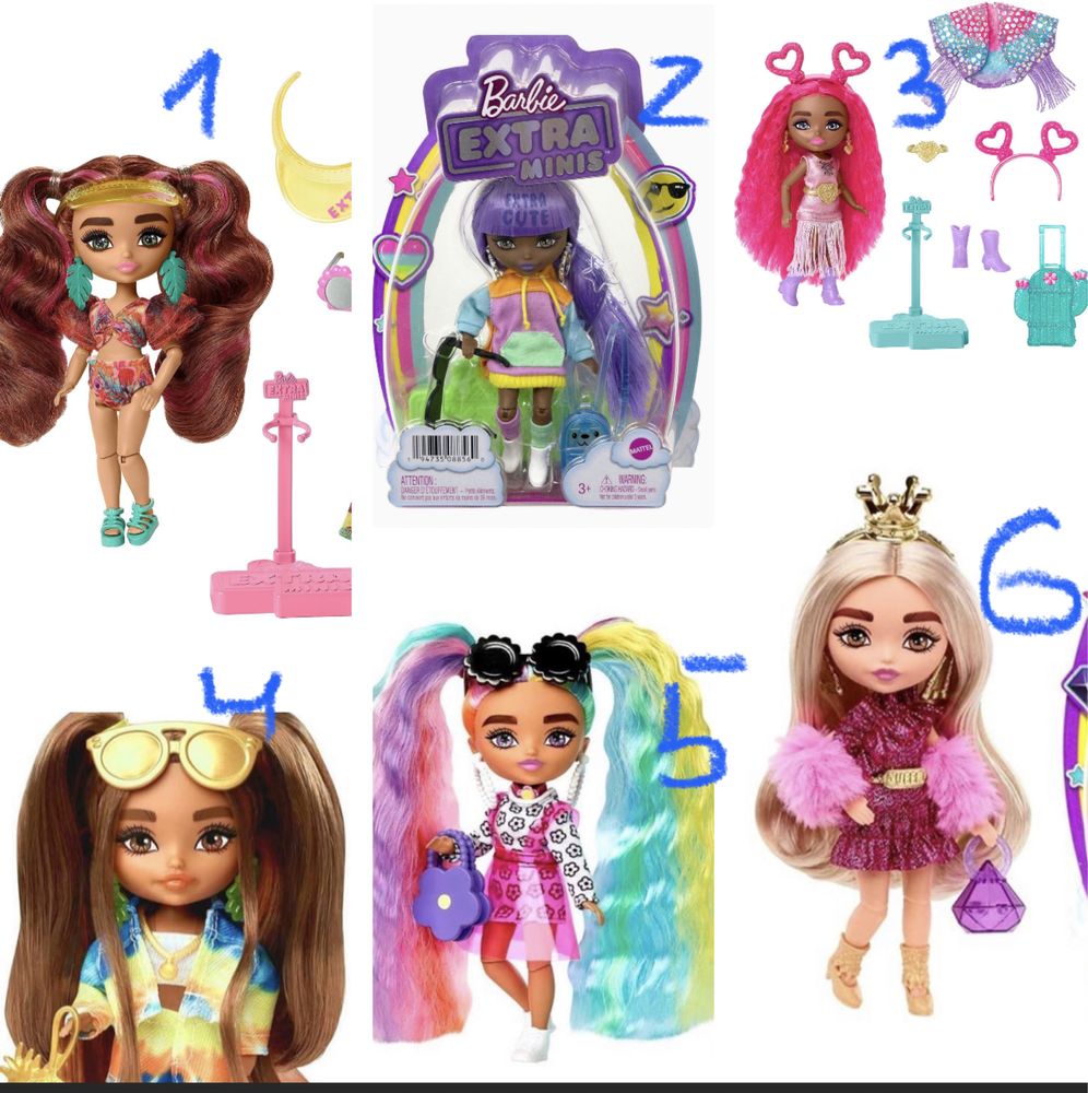 Barbie extra minis 14 см Барбі нові