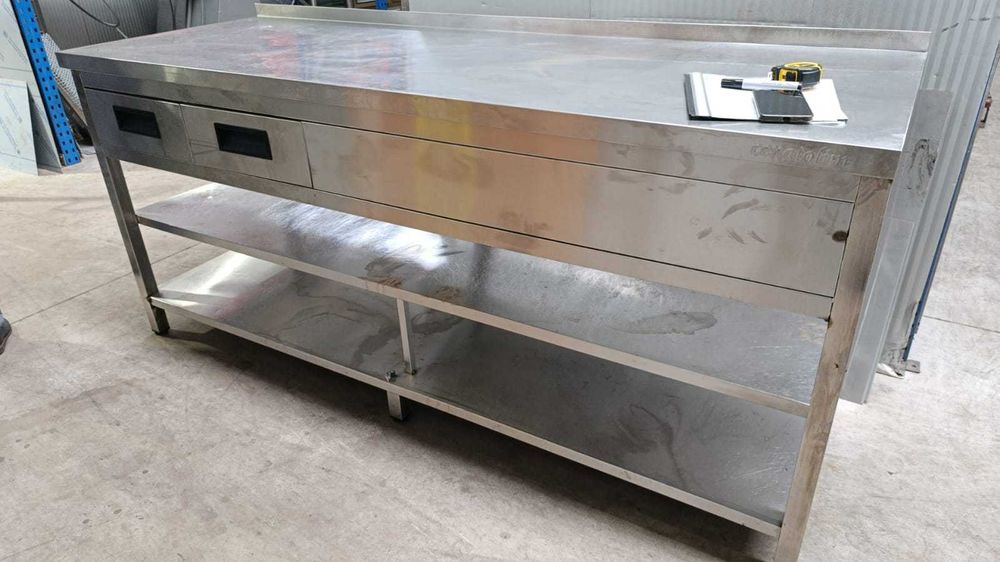 movel inox com 2 gavetas