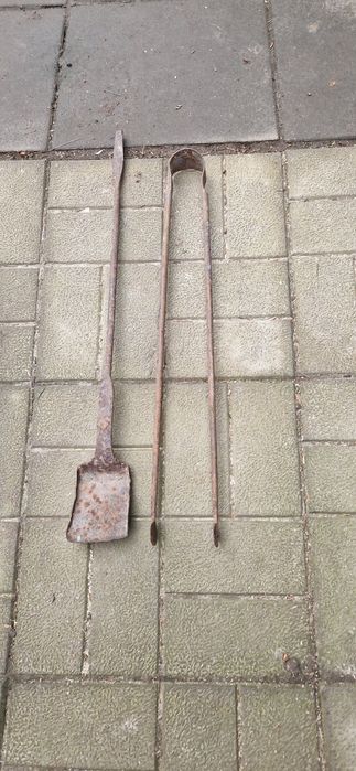 Łopatka i szczypce do kominka