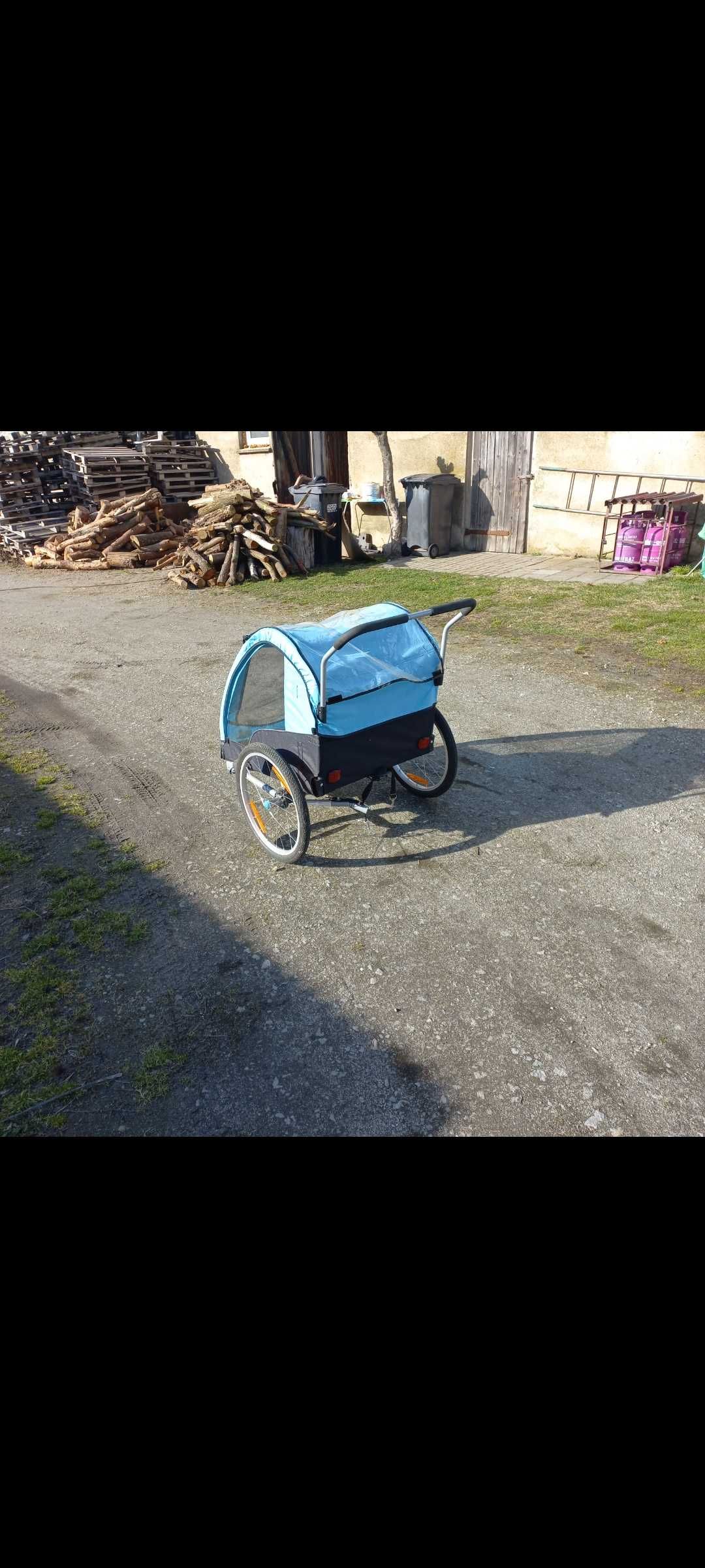 Przyczepka rowerowa dla dzieci.
