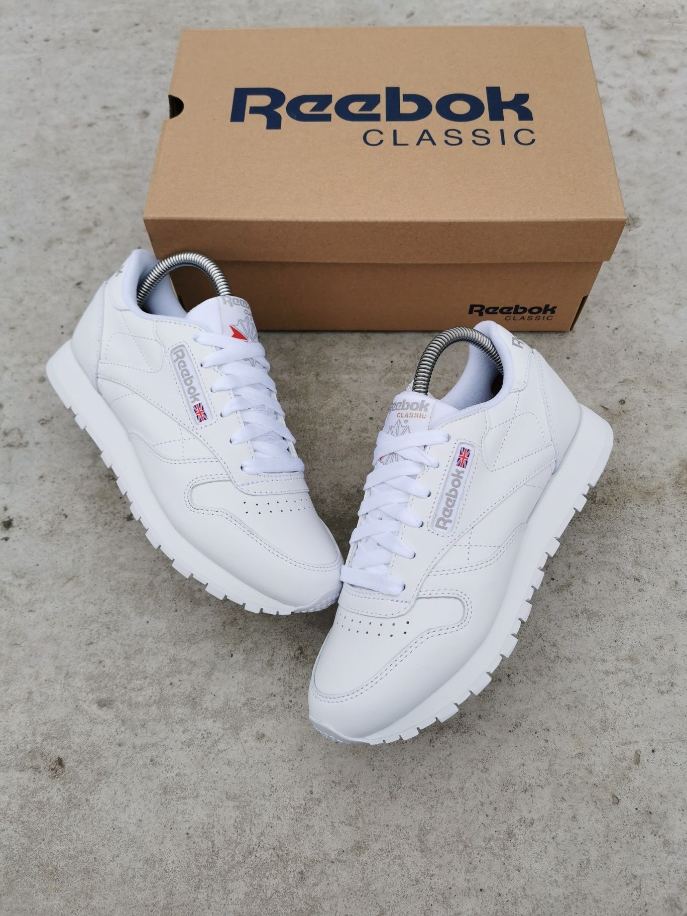 Кроссовки Reebok Classic Leather W 2232 Оригинал белые кожаные