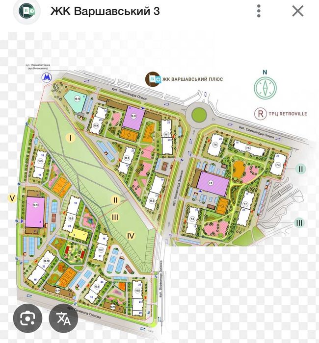 Выговского И., ЖК "Варшавский 3", дом 10.5, тип 2С2(69м)