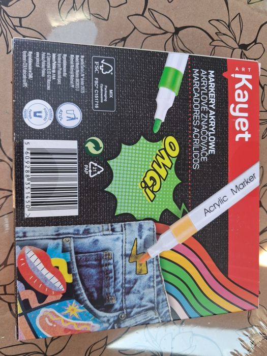 Wyprzedaż!Markery akrylowe kayet 24 kolory prezent zestaw kreatywny