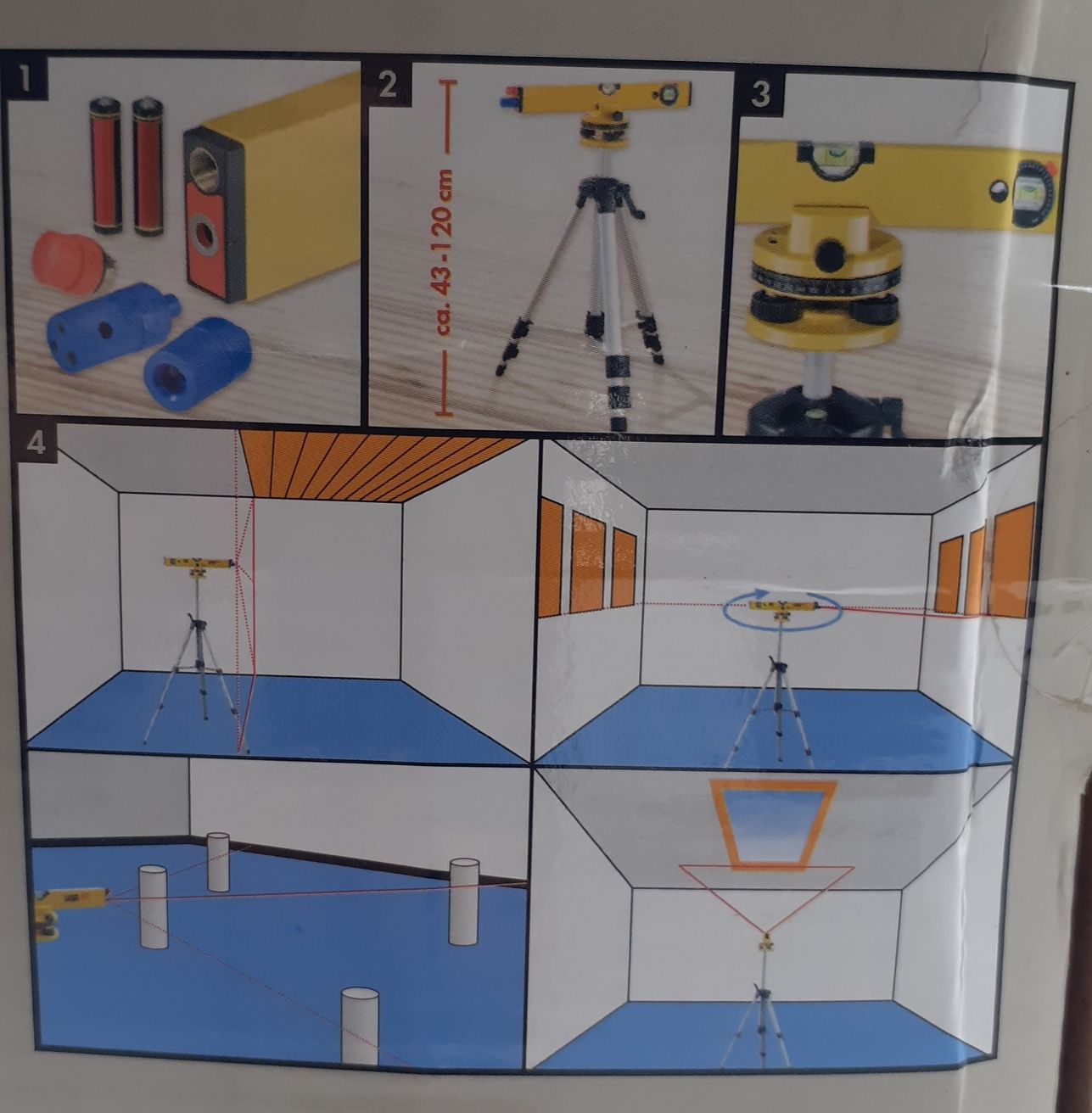 Nivel de bolha de ar a laser Powerfix