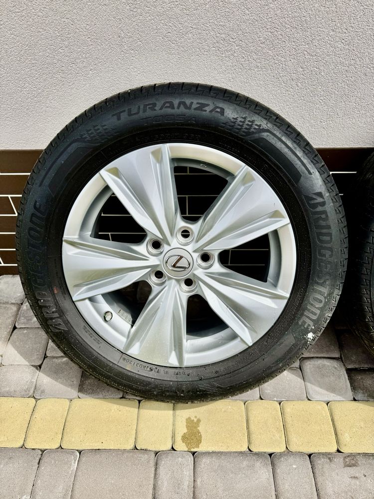 KOMPLET! Opony Bridgestone letnie + Felgi lexus 17’’ + czujniki TPMS