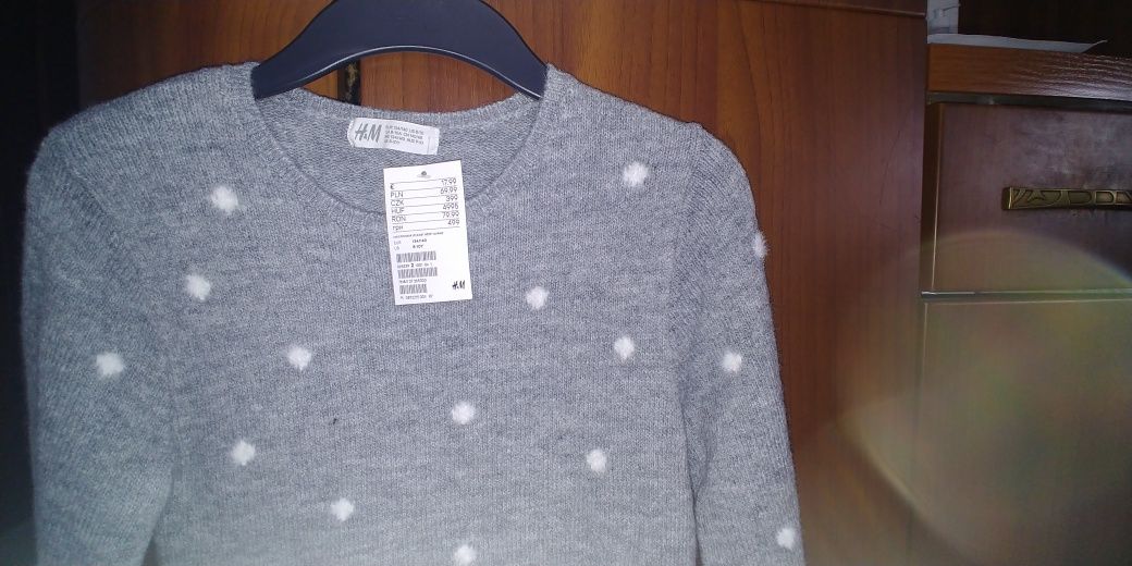 sweter tunika H&M 134