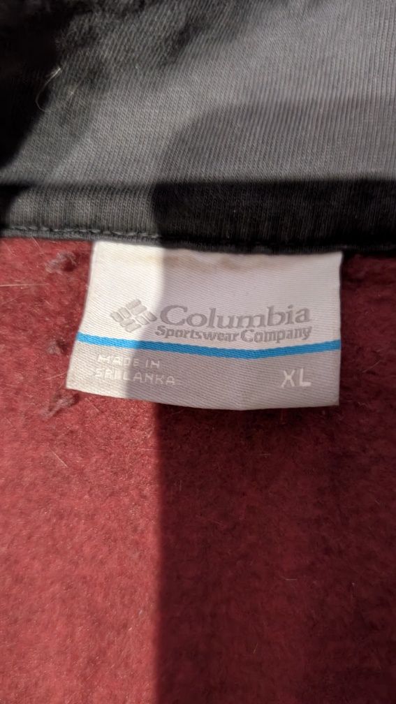 Męska bluza Columbia Hart Mountain pót-zamek czerwona
