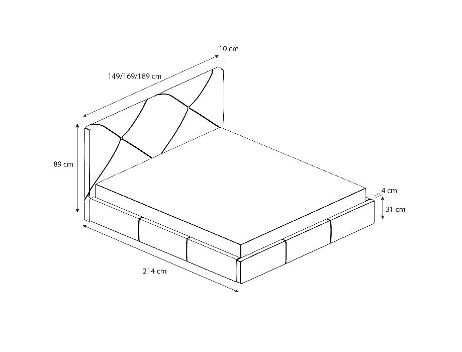 Łóżko tapicerowane 90/120/140/160/180x200podnoszone,ze stelażem KARINA