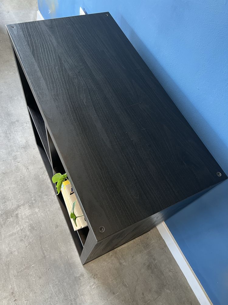 Regał IKEA KALLAX 2x2 czarnobrąz stan bdb