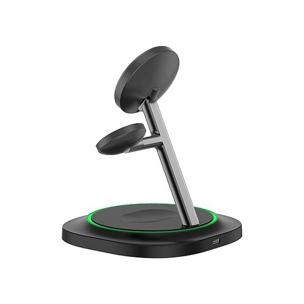 Tech-Protect Qi15W-A46/3In1 Magnetic Magsafe Wireless Charger Black