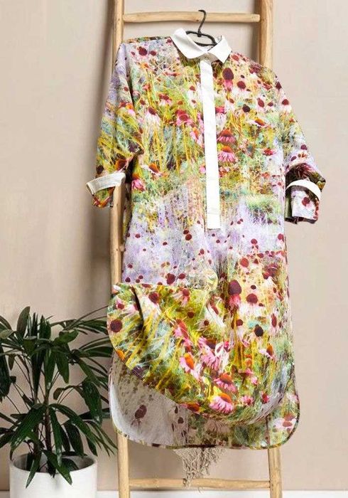 Хлопковое платье-рубашка в принт Max Mara, р. S/M