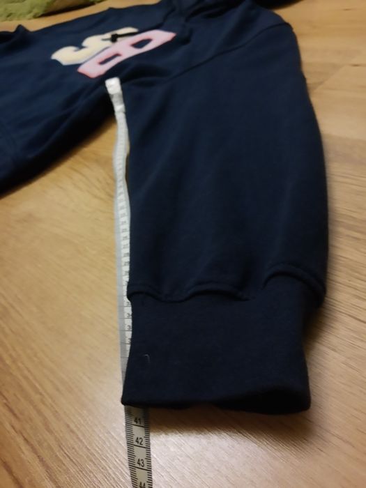 Bluza damska z kapturem krótka granatowa XL 42 44