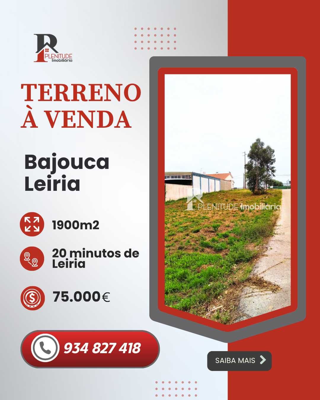 Terreno com Vista e Acesso Fácil – Bajouca, Leiria