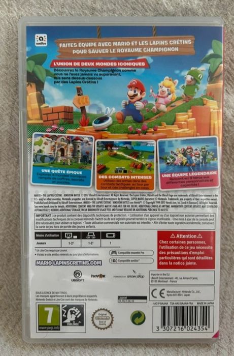 Mario + Lapins Cretins Kingdom Battle Nintendo Switch