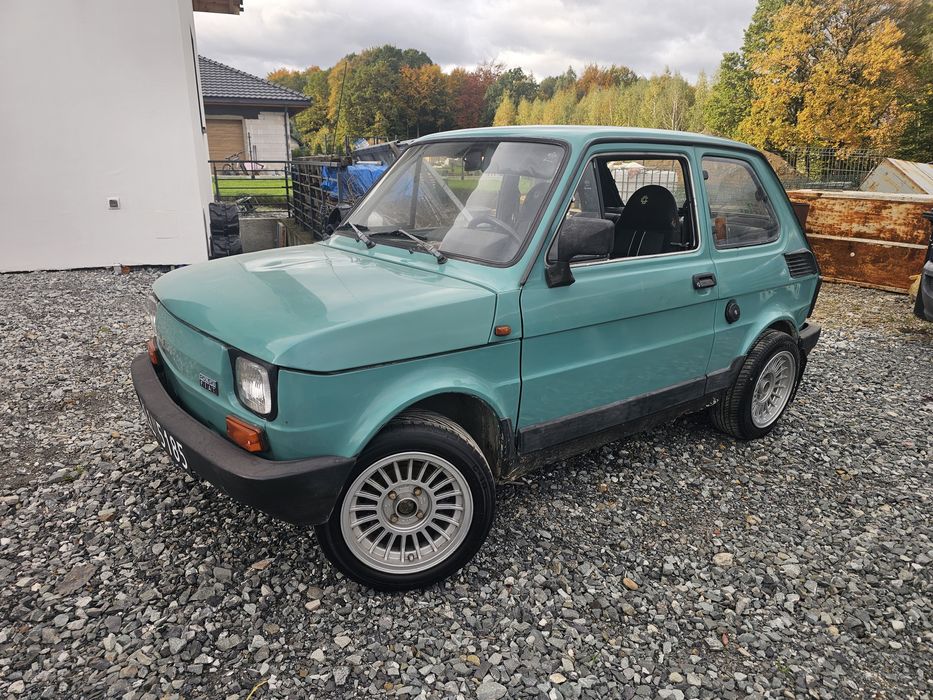 Fiat 126p maluch alufelgi bbs inter Groclin czarne tablice