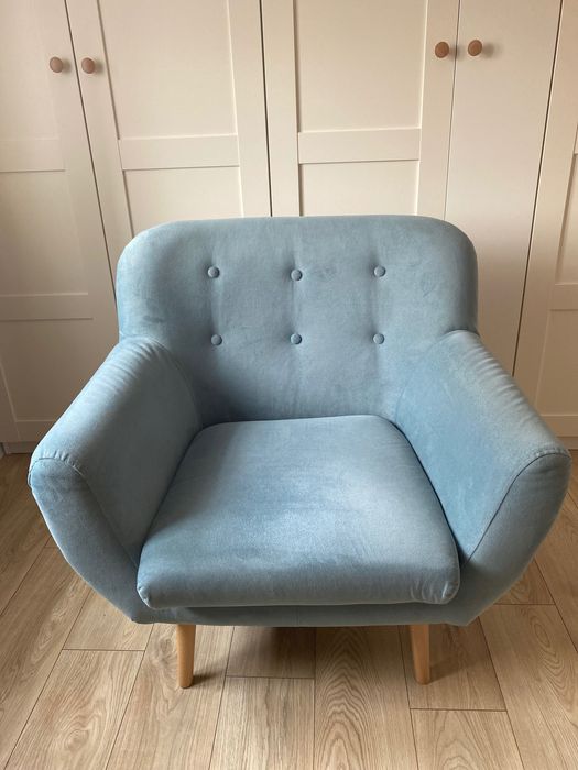 Fotel wypoczynkowy turkusowy STAMFORD