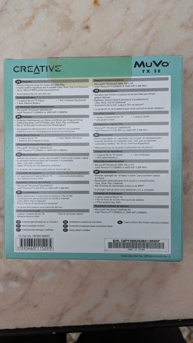 Leitor MP3 Creative - NOVO