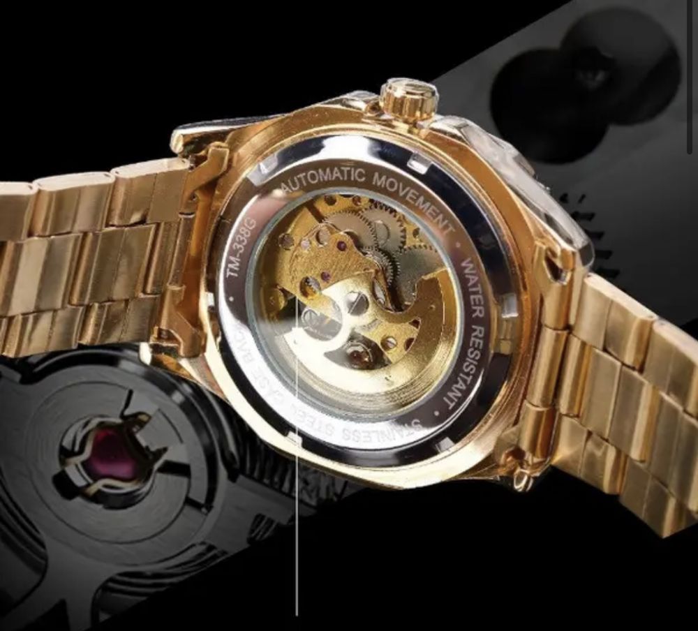 Чоловічий механічний годинник мужские часы новые Winner Skeleton