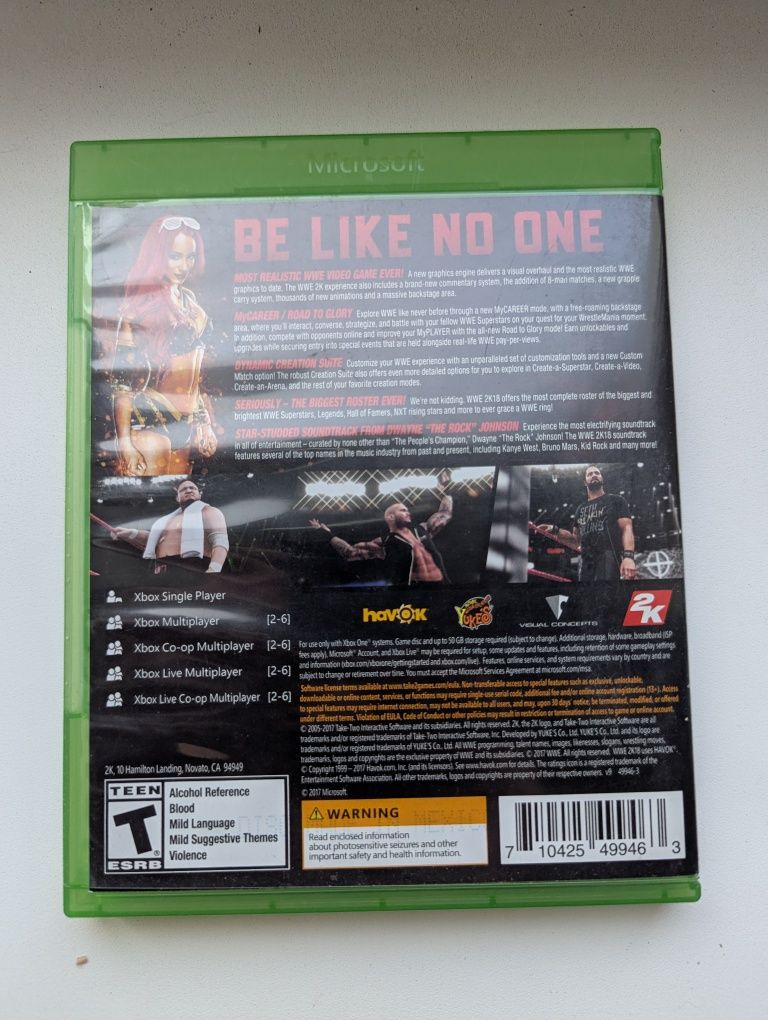 WWE 2K18 ігри игры диски на Xbox one series X S