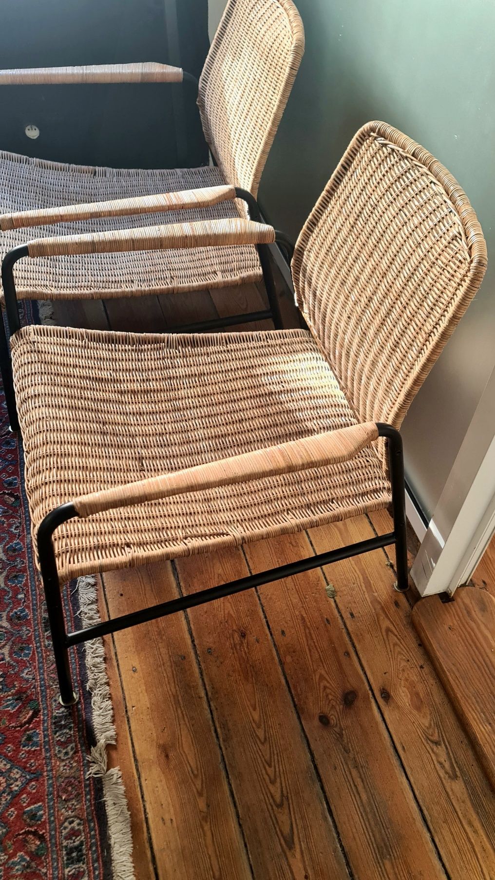 IKEA ULRIKSBERG zestaw 4x fotel ratanowe 
Fotel, rattan/antracyt