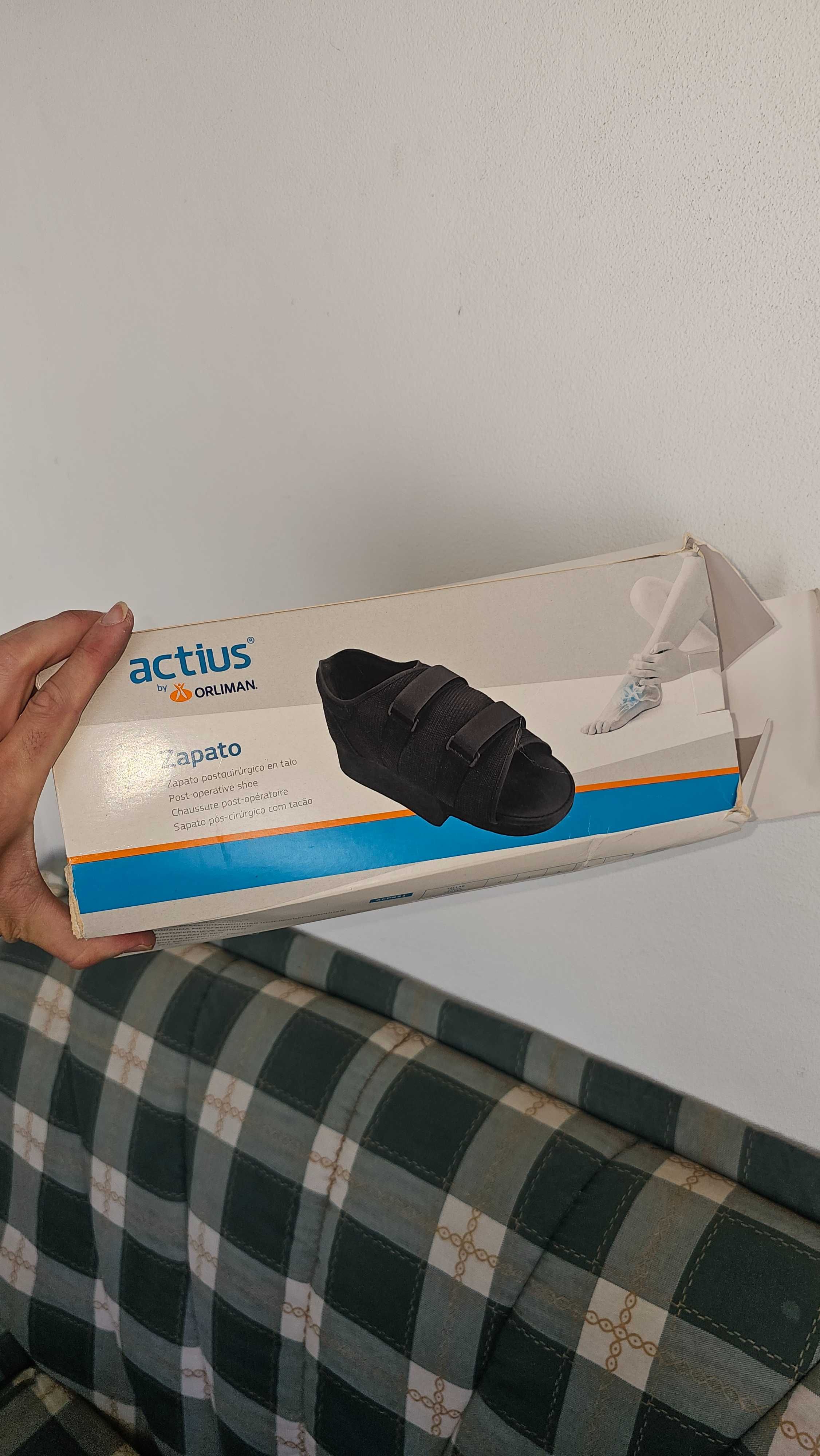 Sapato Calçado Pós-Cirúrgico Com Tacão Tamanho 0 Actius ACP931