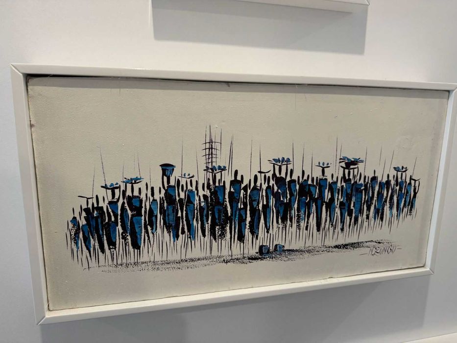 Quadro com moldura madeira lacada branca Interdesign