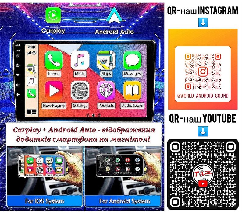 Магнітола Android BMW E39 E53 X5 | 4G-LTE Carplay GPS Bluetooth USB