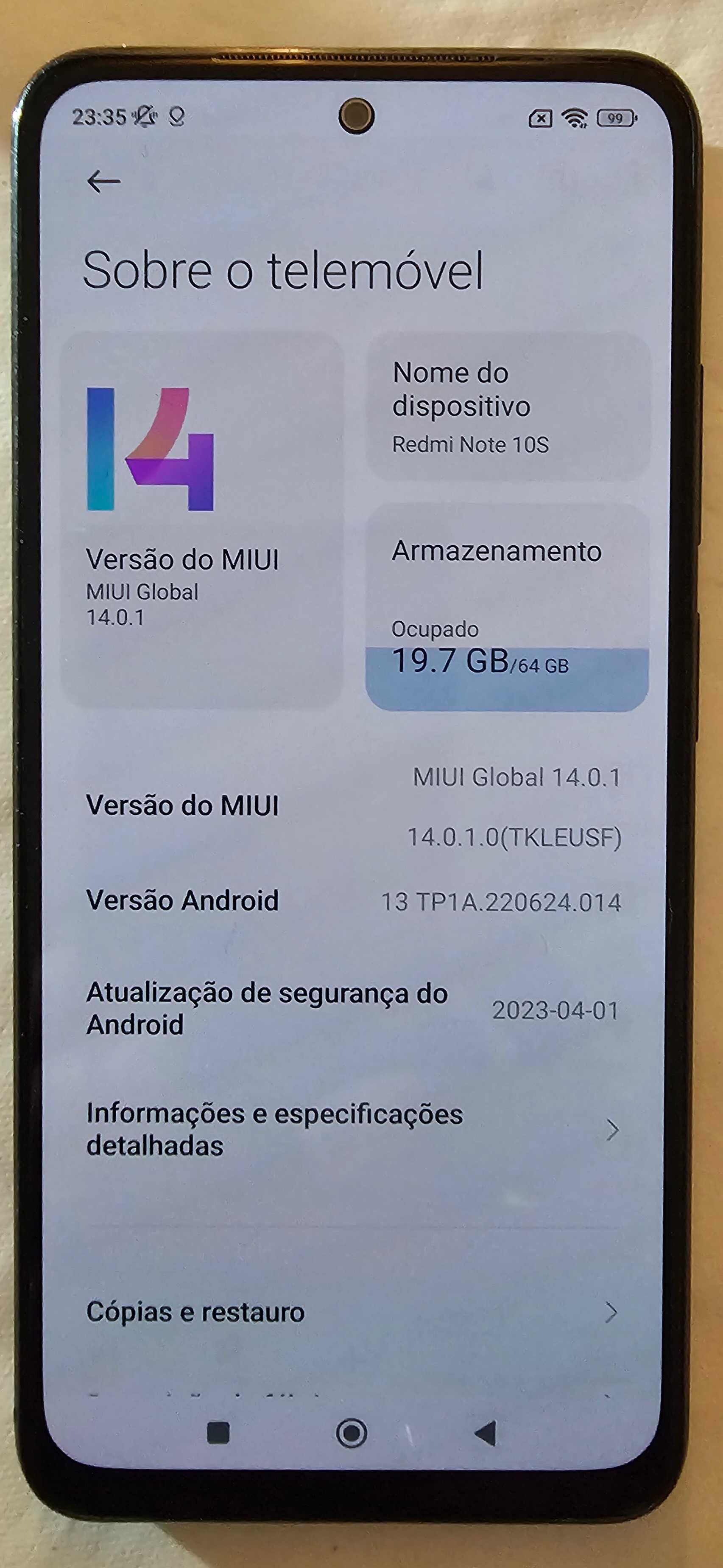 Xiaomi Redmi Note 10S - Dual Sim - Desbloqueado