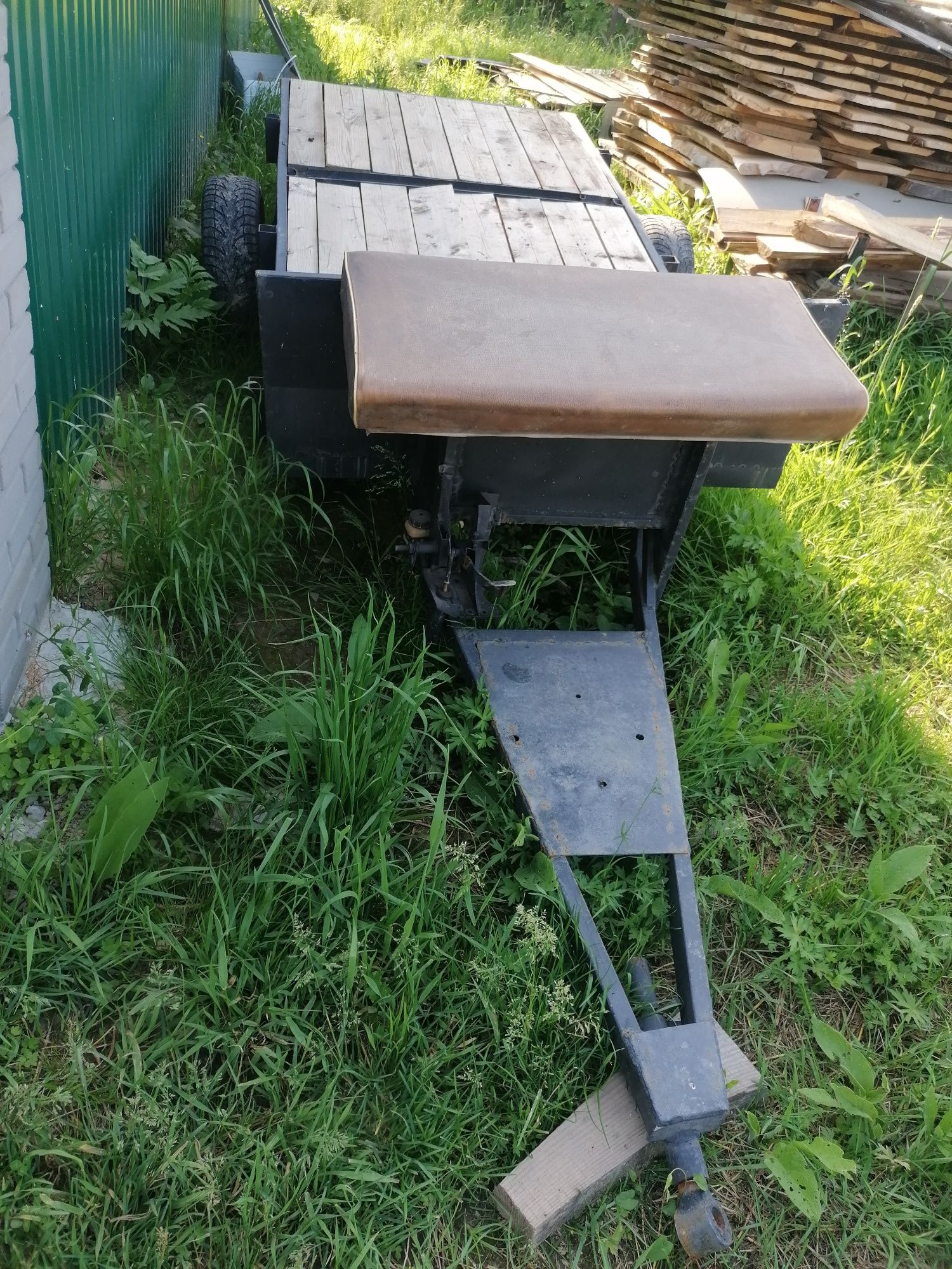 Причіп до  мотоблока з гальмами