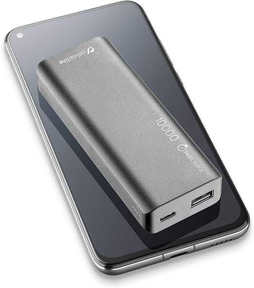 Powerbank Cellularline FreePower Slim 10000 mAh ultra cienka, czarny