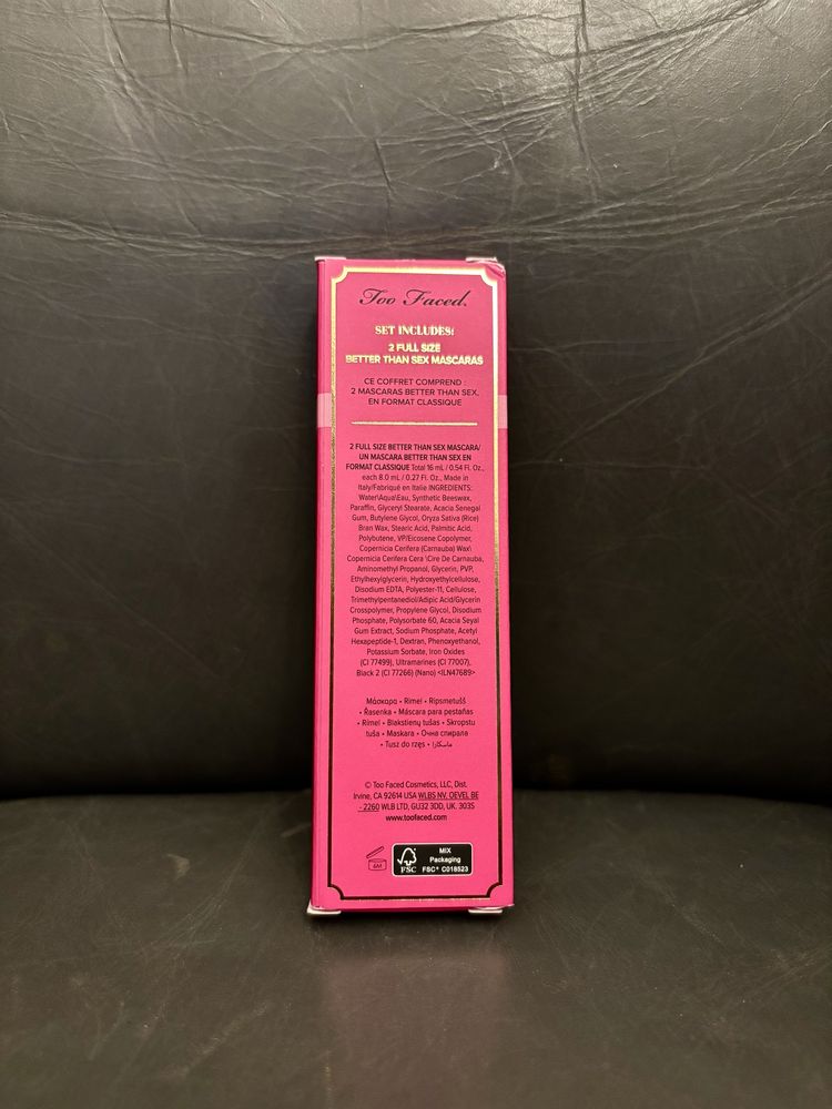 Too Faced tusz do rzes Better Than Sex czarny 8ml pełnowymiarowy