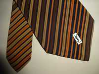 YSL Yves Sain Laurent Paris LUX unikat vintage jedwabny krawat w paski