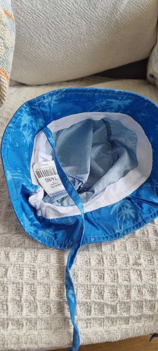 Czapeczka kapelusik bawelniany na lato Cubus 74 do 80 w palmy