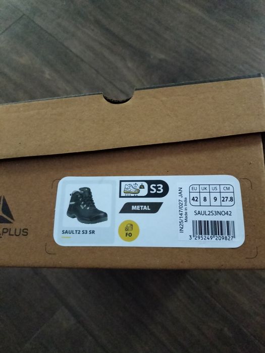 Buty robocze BHP Delta plus salut T2 S3 SR r.42