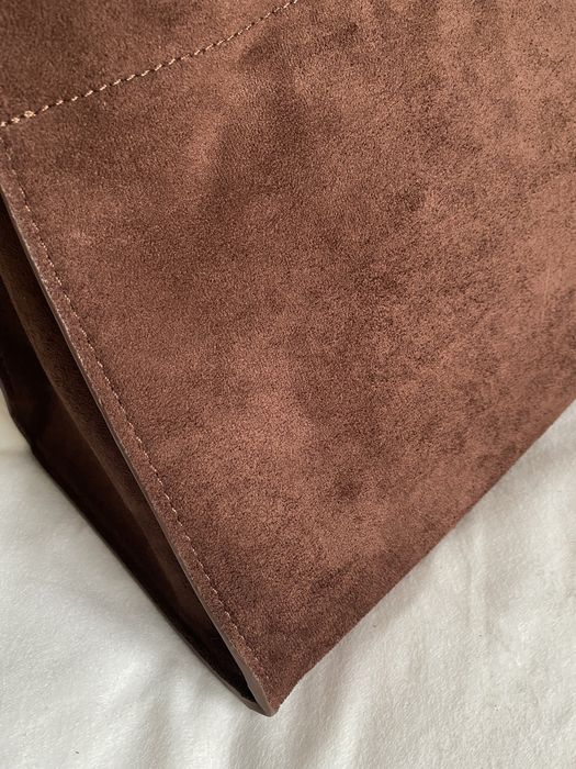 Жіноча сумка коричнева замша нова велика сумка the row