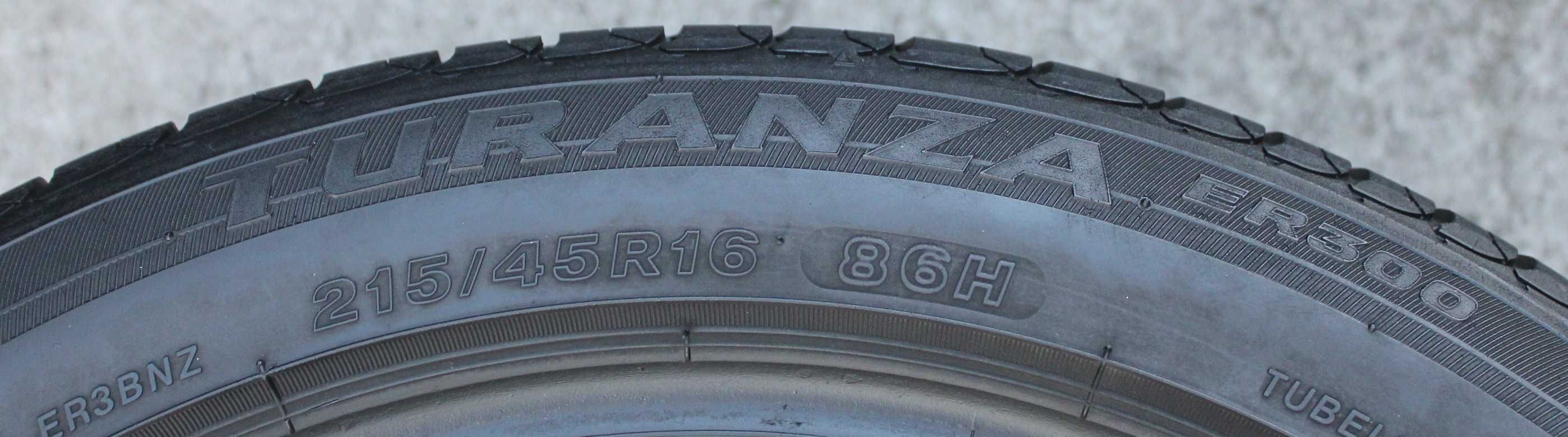 Літні шини, літня резина 215/45/R16 Bridgestone Turanza, France
