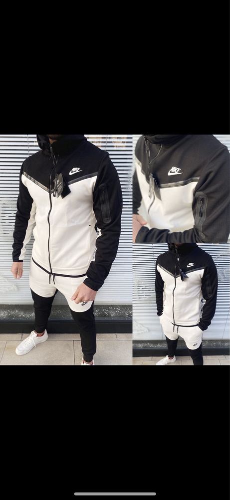 Nowy męski dres Nike Tech Fleece czarno szary S M L XL XXL !