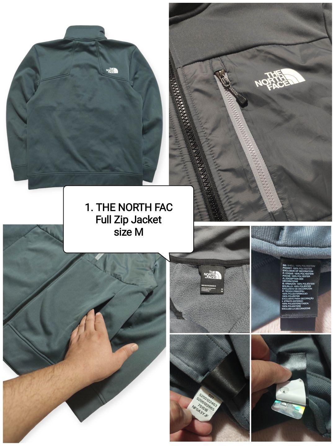 Толстовка худи куртка зипка The North Face originals оригинал size M