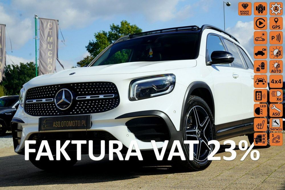 Mercedes-Benz GLB FUL LED skóra PANORAMA kamera grzane fotele nawi 4X4 AMG 7 FOTELI max