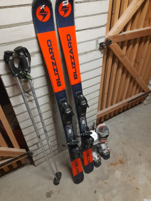 Zestaw Narty, wiązania+buty+kije
