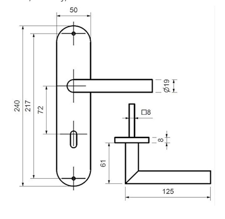 Klamki okucia do drzwi