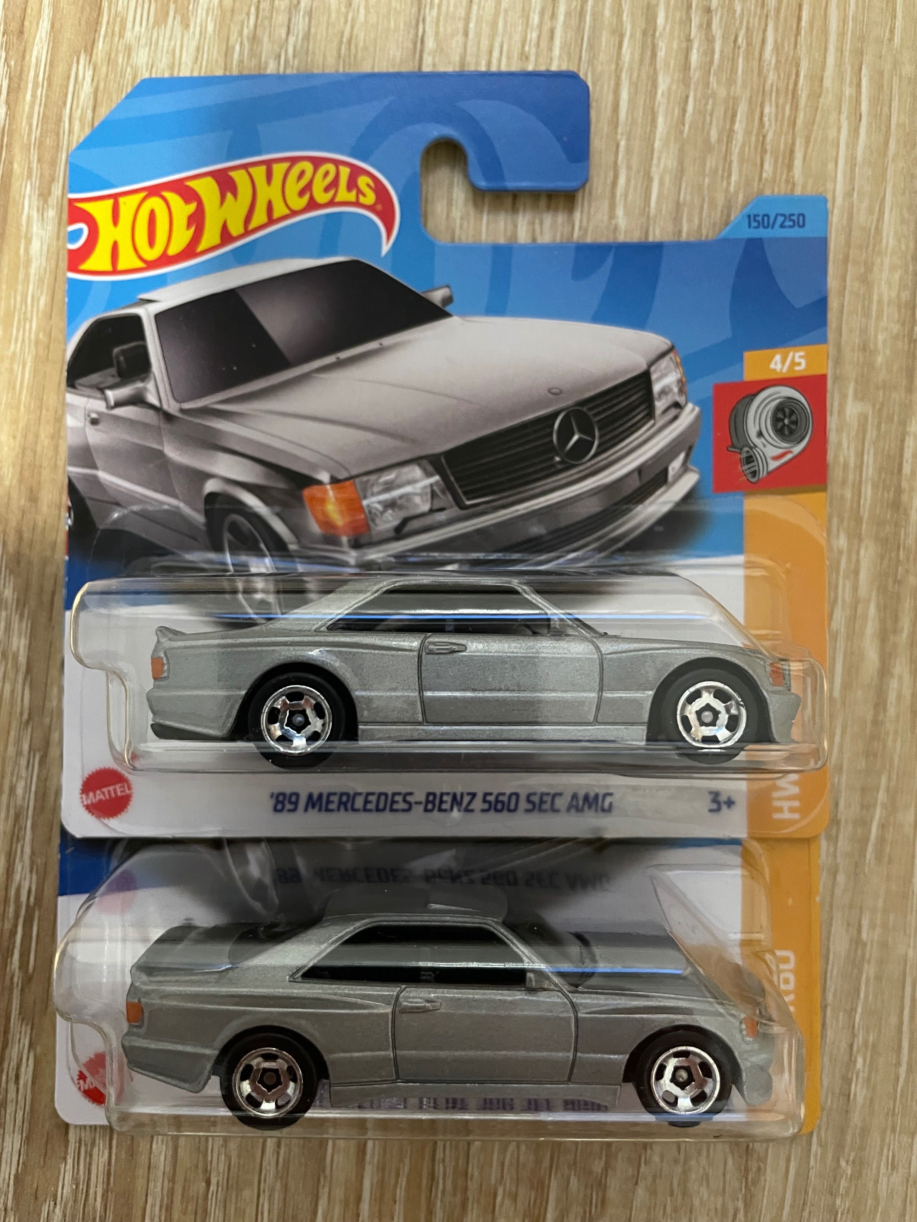 2x Mercedes Benz 560 Sec Amg srebrny hot wheels