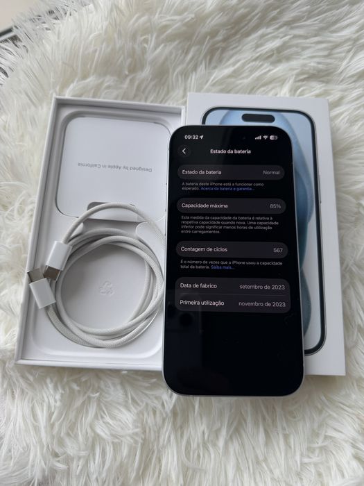 iPhone 15 256GB Azul (caixa e acessorios) 620€ Negociável