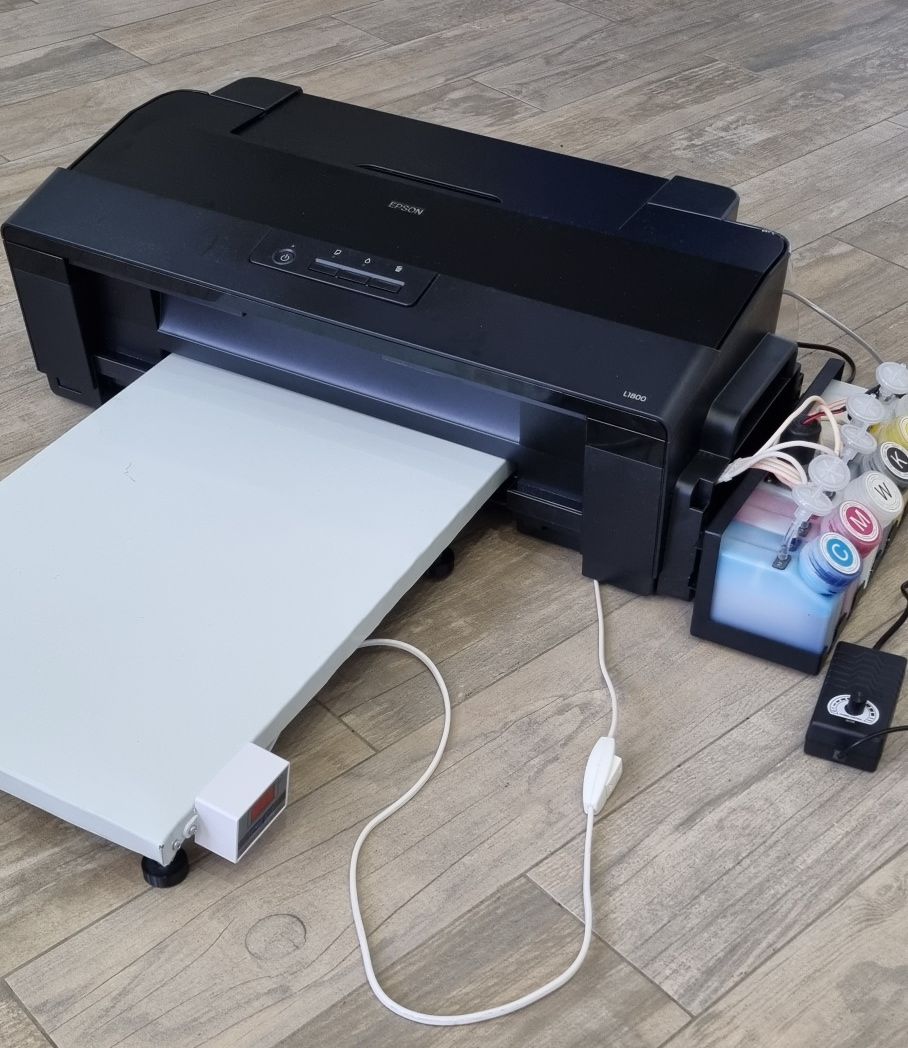 DTF принтер EPSON L1800,  перероблений під DTF друк А3+ формат